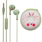 هندزفری کیکا طرح فانتزی دونات مدل KA-202 به همراه کیف هندزفری