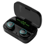 هدفون بلوتوثی مدل ایرپاد با نویز کنسلینگ (ENC)، درگاه شارژ Micro USB، دارای نشانگر LED و صفحه نمایش روی محفظه شارژ